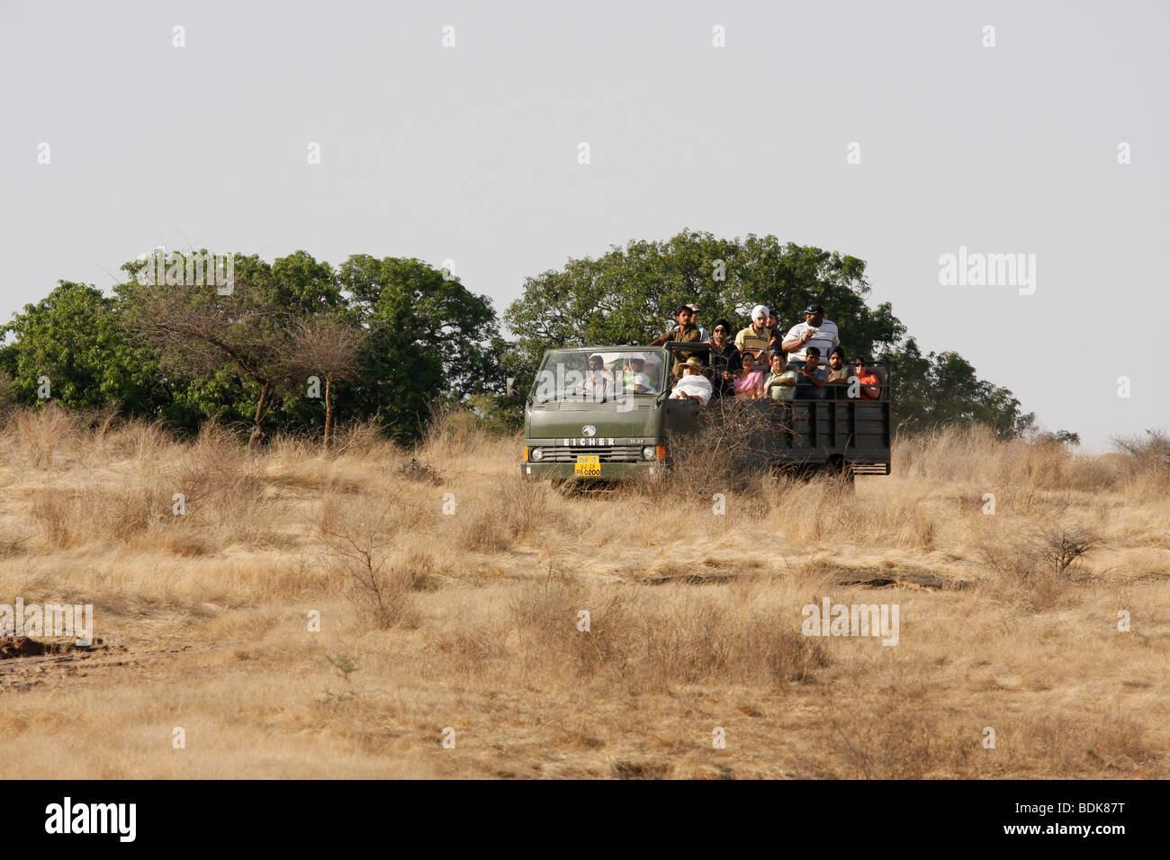 Touristischen Kantor in Ranthambhore Tiger Reserve, Indien. Stockfoto