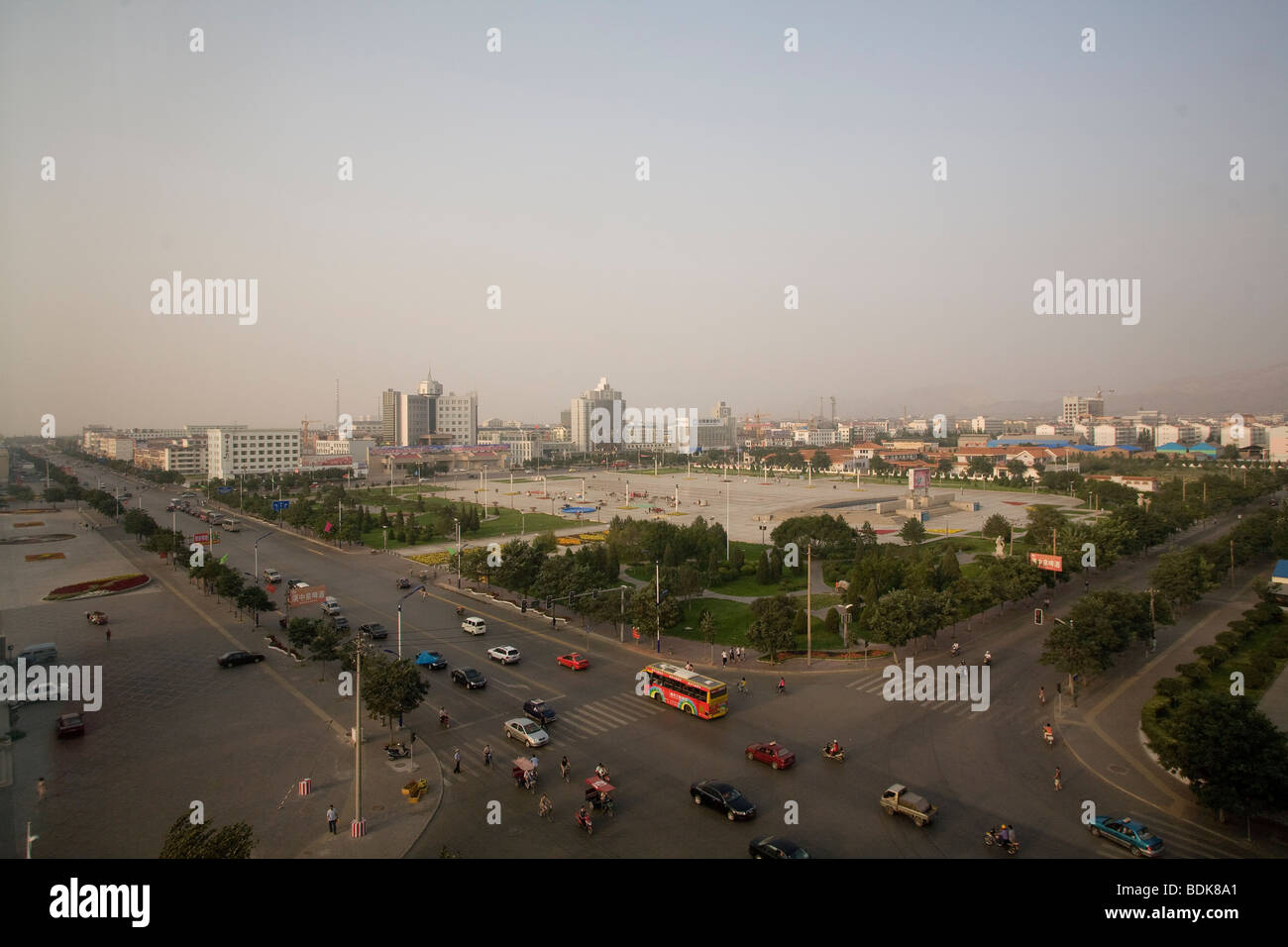 Ansicht des Stadtzentrums Wuhai, Innere Mongolei Stockfoto
