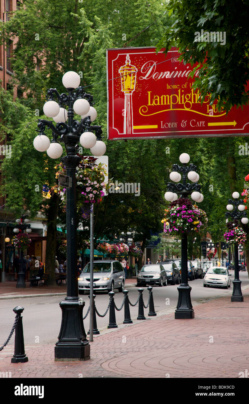 Gastown Bezirk, Innenstadt von Vancouver, British Columbia, Kanada. Stockfoto