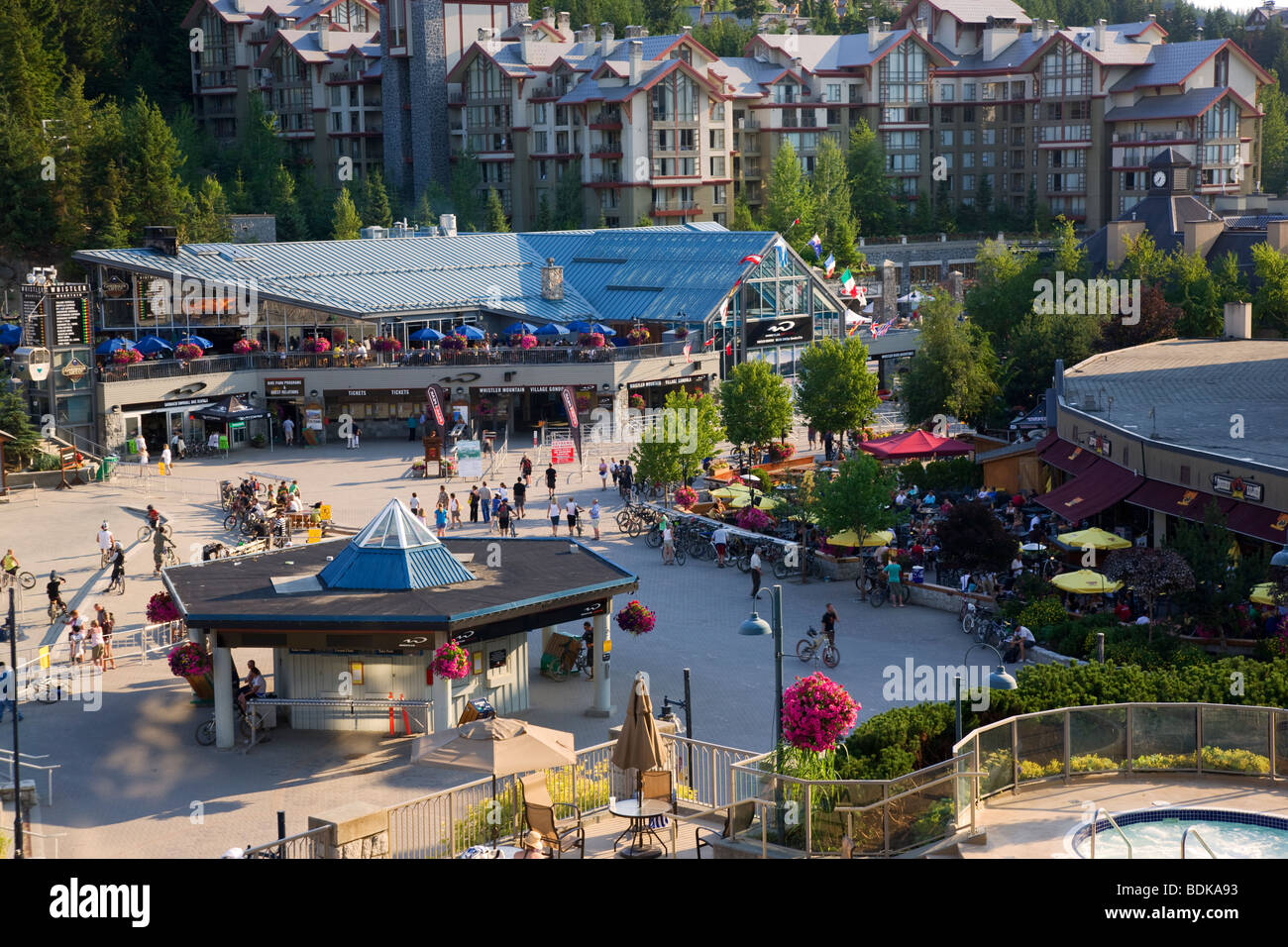 Whistler Village, Whistler, British Columbia, Kanada. Stockfoto