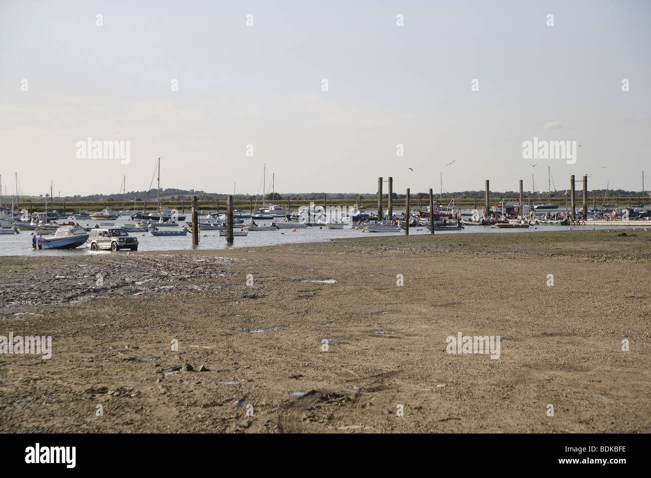 Mersea Island West Mersea Küsten Ansicht Regatta Segeln Wassersport Insel Leben Start salzigen Schlamm Stockfoto