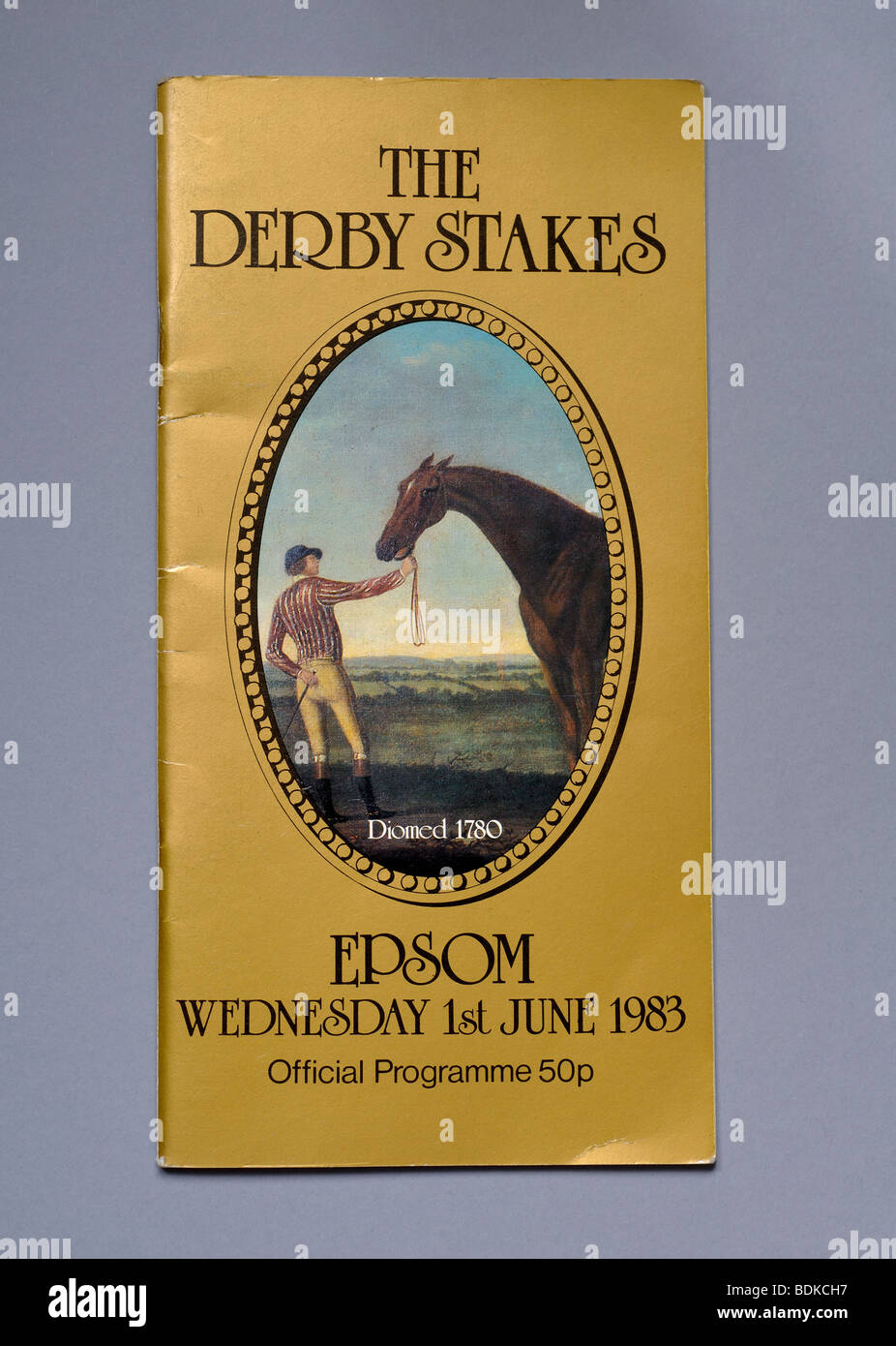 1983 Epsom Derby Rennprogramm Stockfoto
