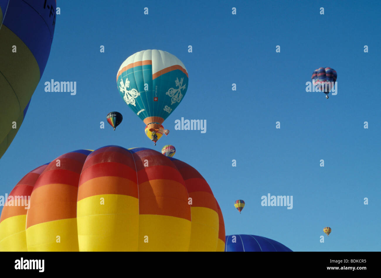 Chateau d ' Oex, Schweiz, Ballons, balloning Stockfoto