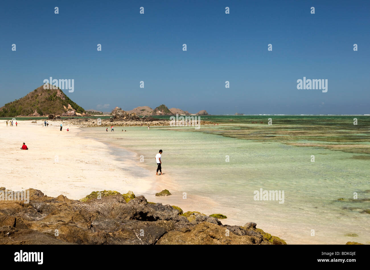 Indonesien, Lombok, Kuta, Strand Stockfoto