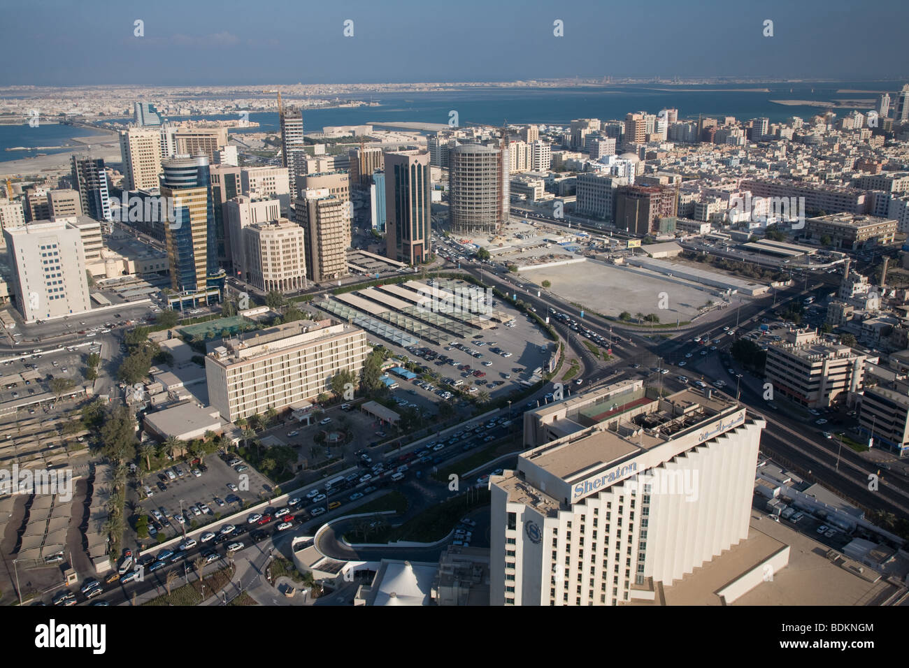 World Trade Center Bahrain Manama Windkraftanlagen Stockfoto