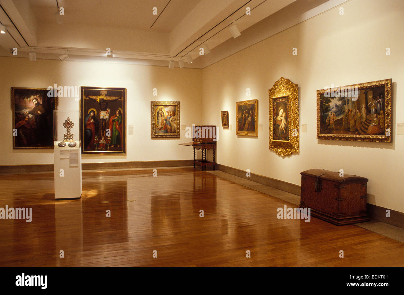 Museo de Arte de Puerto Rico Ausstellung religiöser Kunst; San Juan, Puerto Rico. Stockfoto