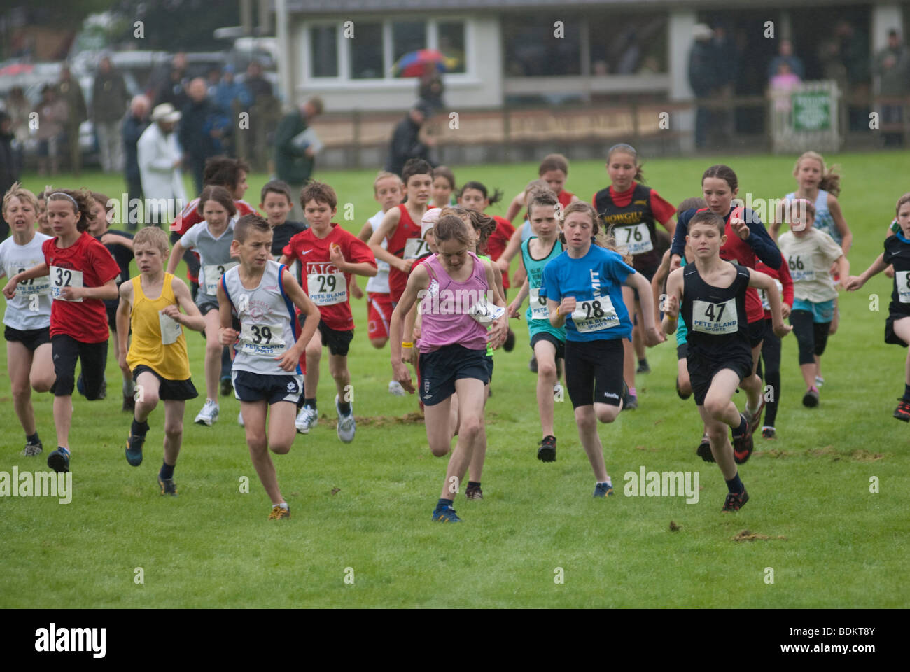 Grasmere Sport - fiel läuft Stockfoto