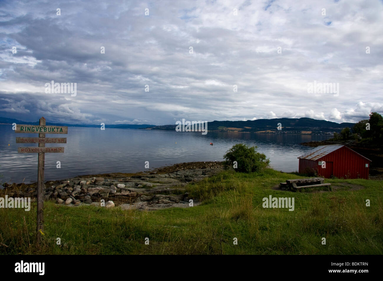 Ringvebukta Lade Halbinsel Trondheim Norwegen Stockfoto