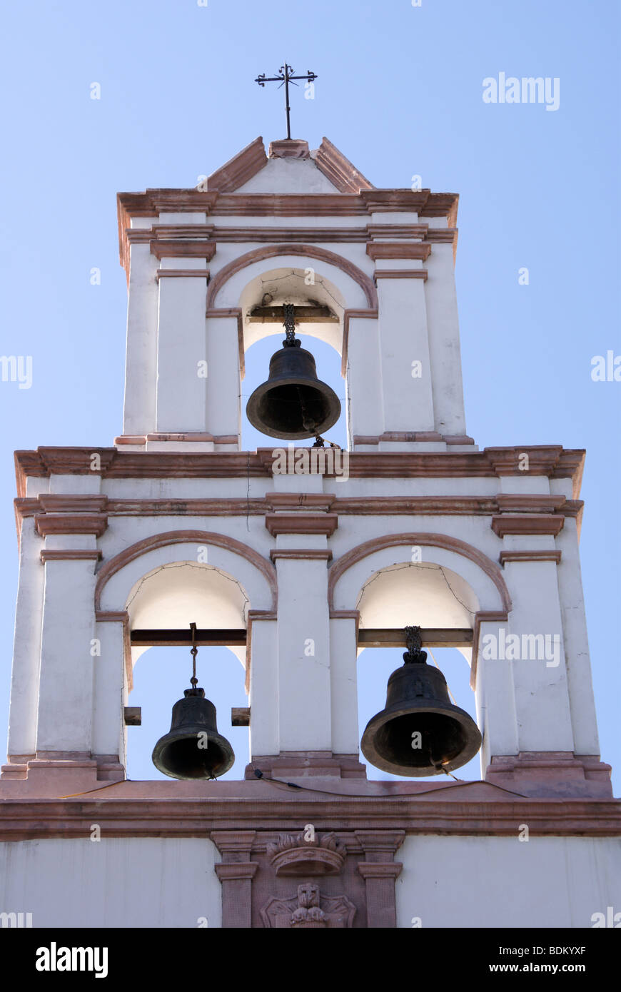 Spanische Kolonialzeit Kirchturm oder Kampanien, in der Stadt von San Luis de Potosi, Mexiko Stockfoto