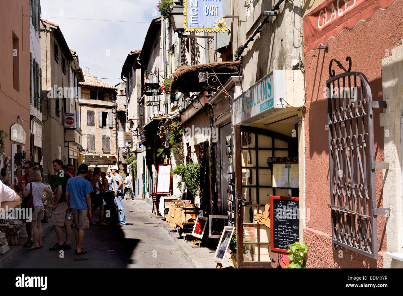 Straße in St. Remy, Provence, Frankreich Stockfoto