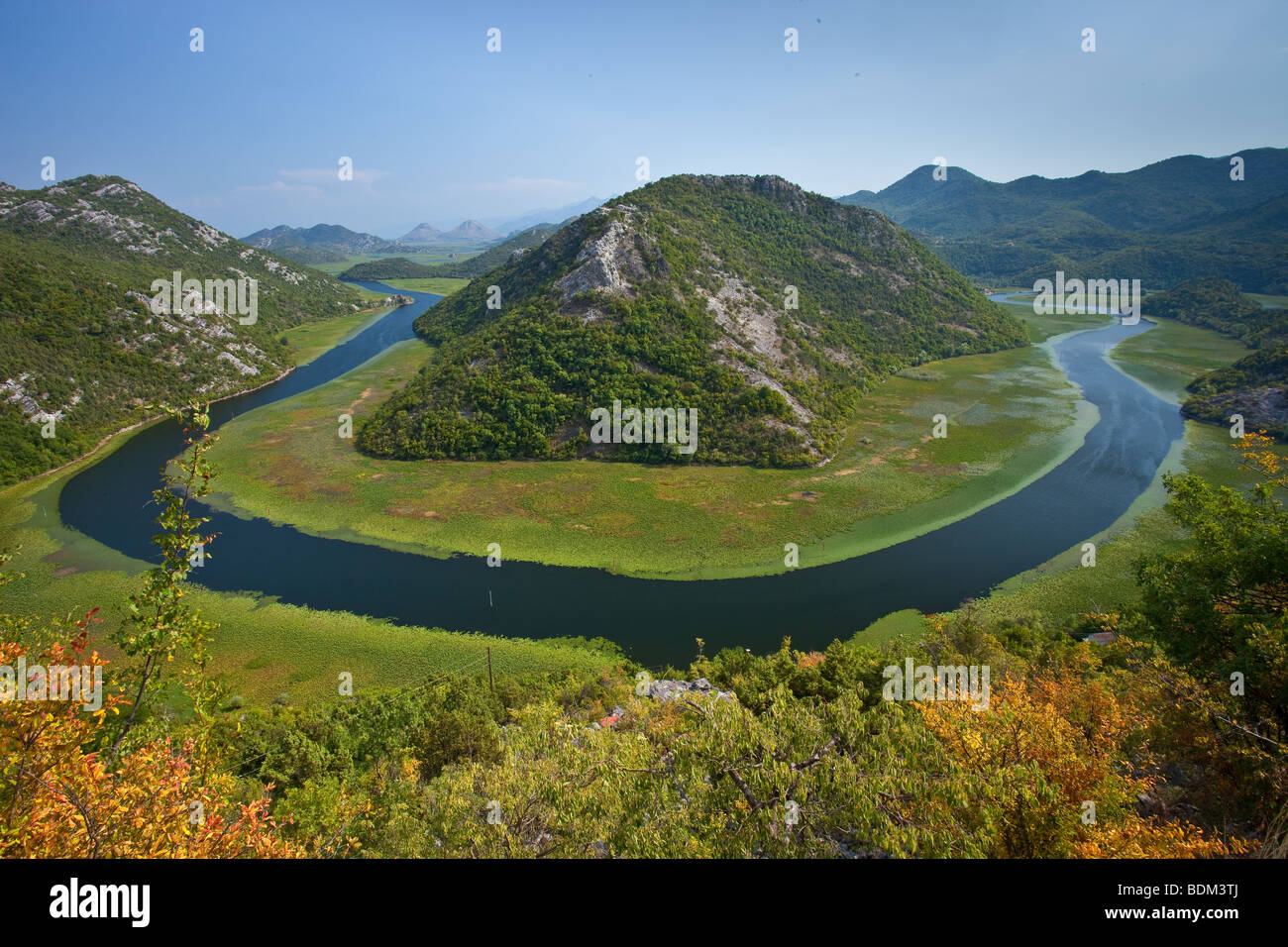 Gewundenen Fluss in Montenegro Stockfoto