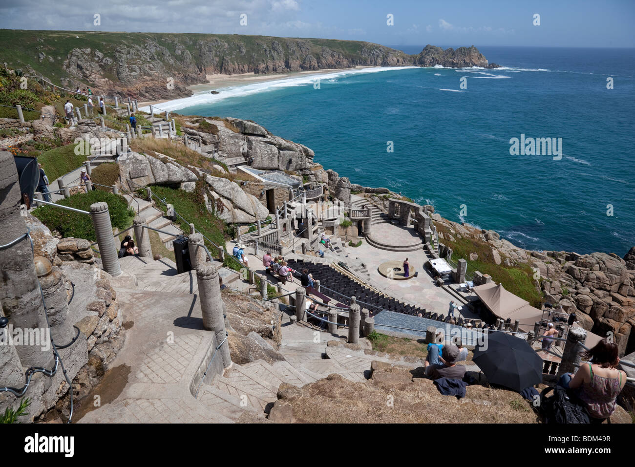 Das Minack Theatre, unter freiem Himmel, Porthcurno, Cornwall, England, Vereinigtes Königreich. Stockfoto