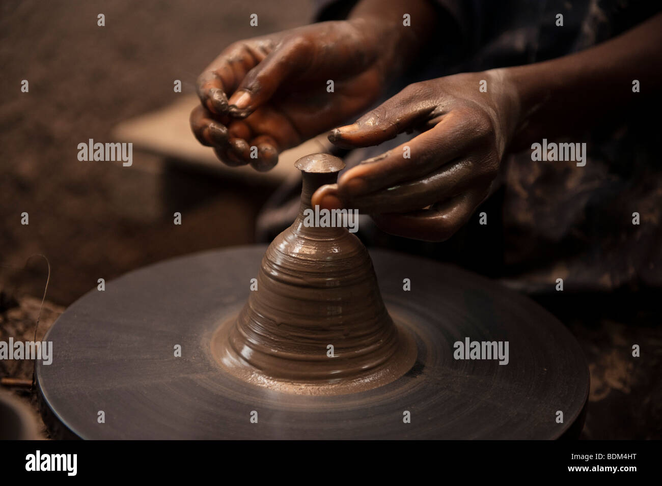 Batwa Keramik, Gatagara, Ruanda Stockfoto