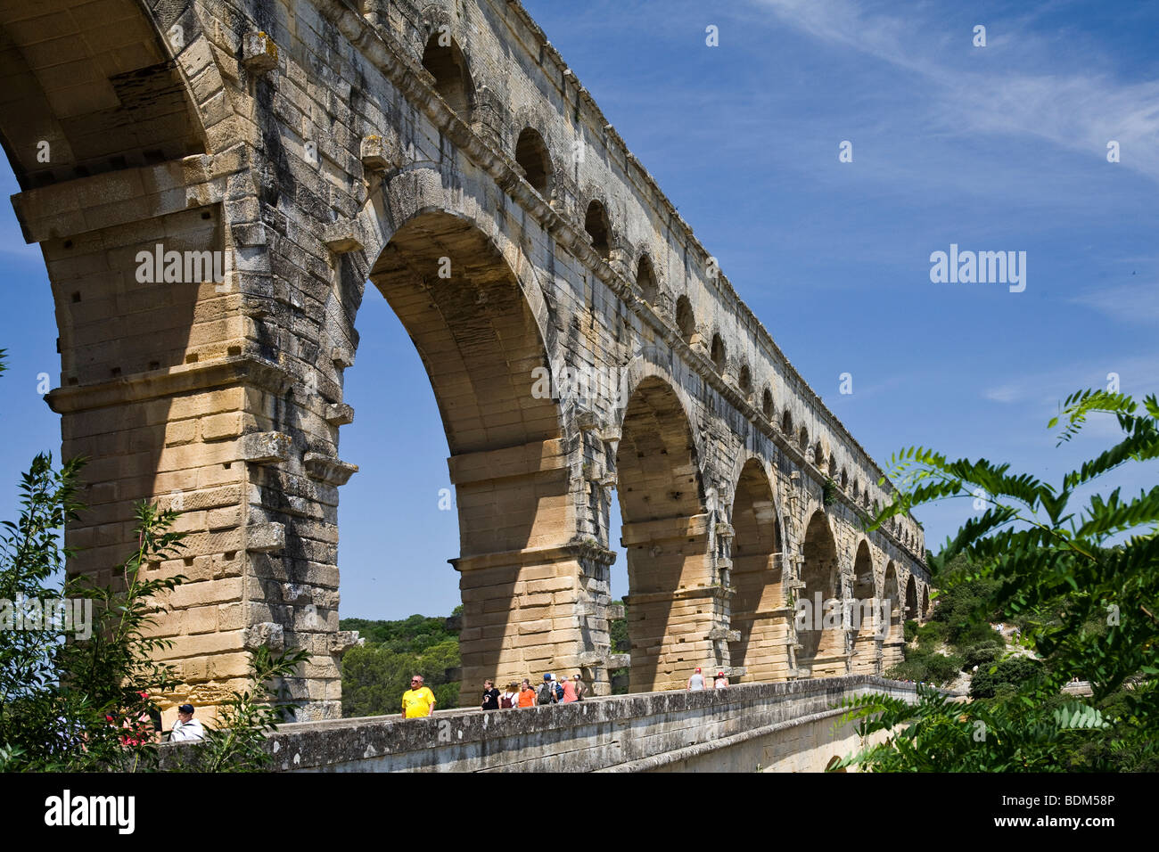Brücke Pont Du Gard, Nimes, Frankreich Stockfoto