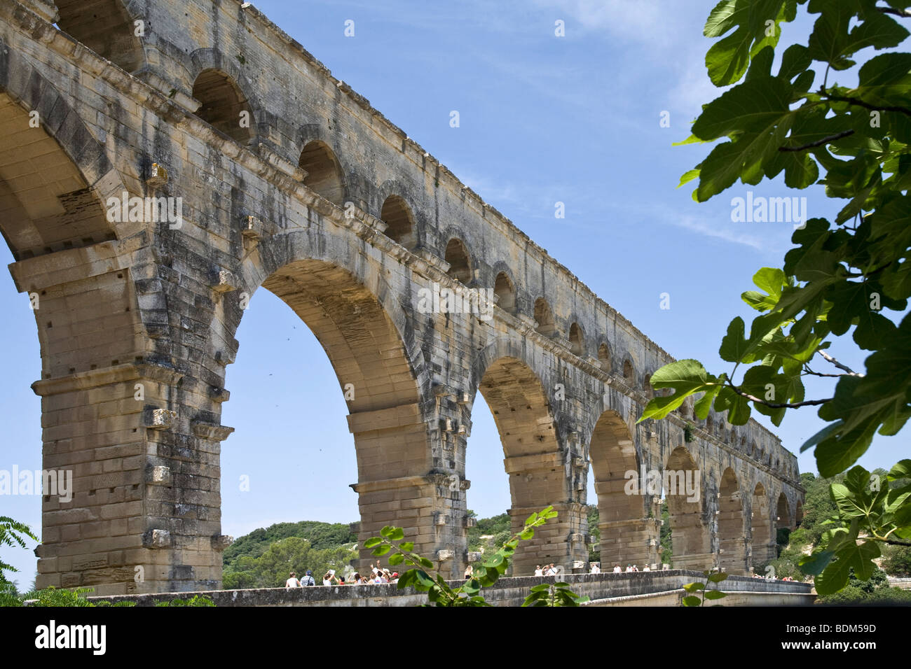 Brücke Pont Du Gard, Nimes, Frankreich Stockfoto