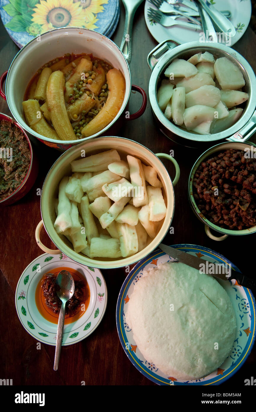 traditionelle Speisen, Kigali, Ruanda Stockfoto