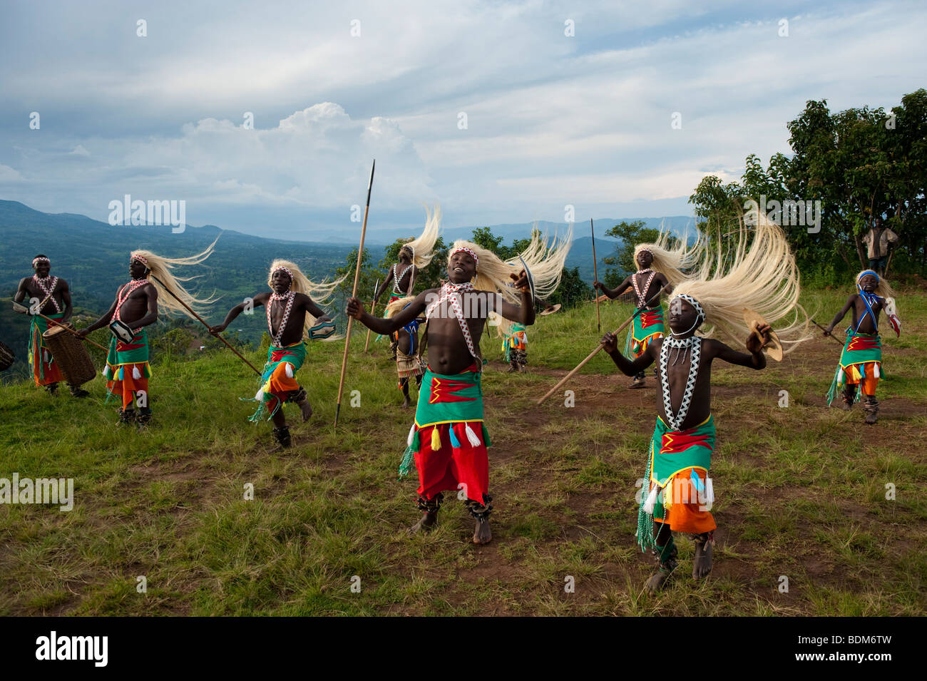 Intore tanzen, Ruanda Stockfoto