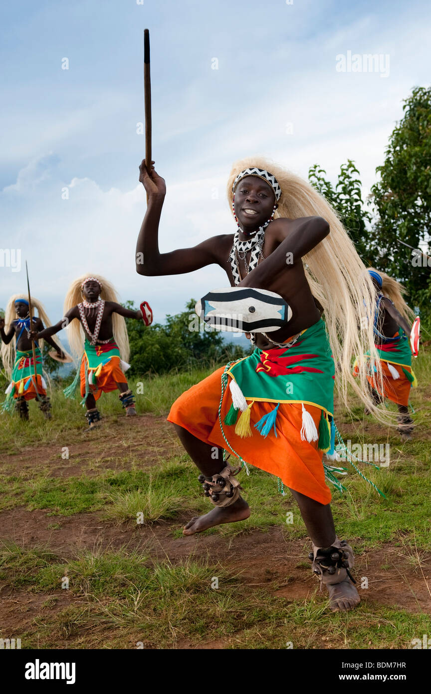 Intore tanzen, Ruanda Stockfoto