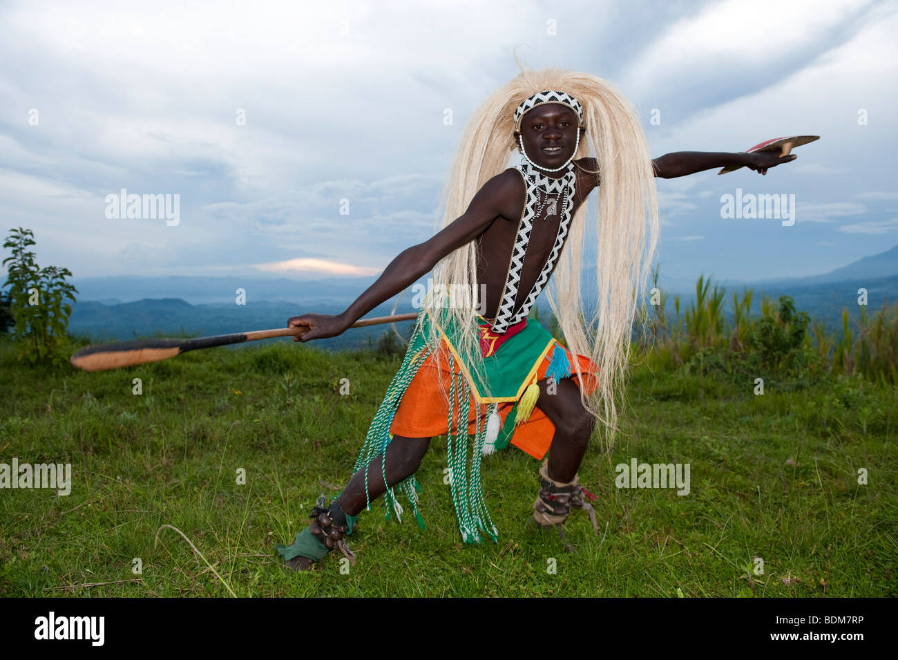 Intore tanzen, Ruanda Stockfoto