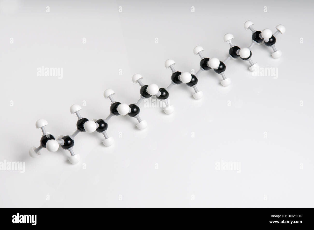 Molekulare 3D-Modell Diesel. Stockfoto