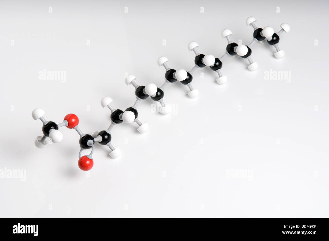 Molekulare 3D-Modell Biodiesel. Stockfoto