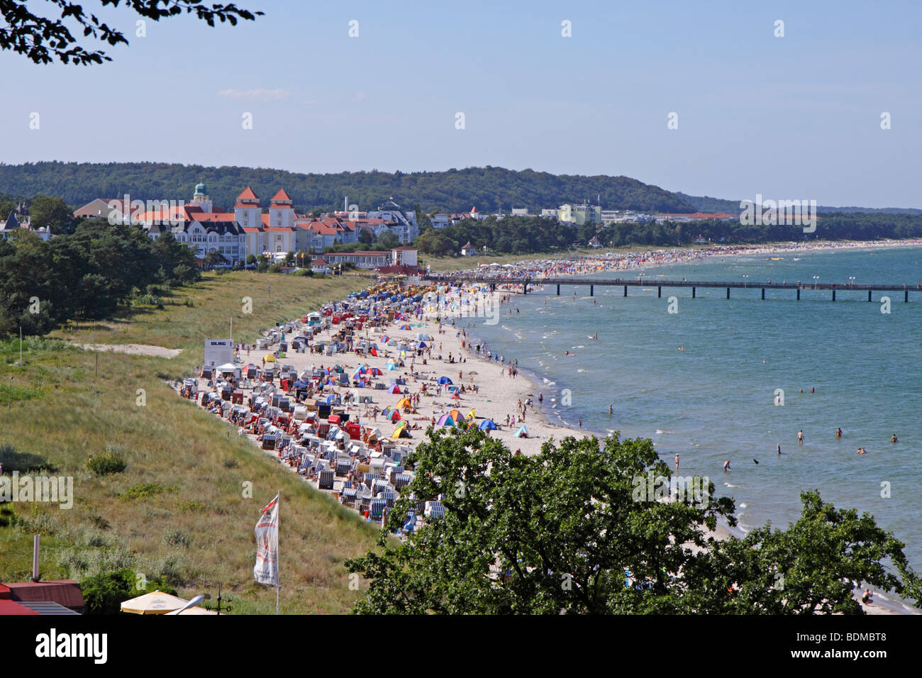 Strand Binz, Insel Rügen, Ostseeküste, Norddeutschland Stockfoto