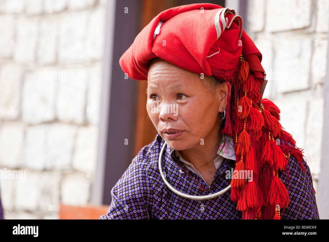 Hmong Dame in Sapa, Nord-Vietnam Stockfoto