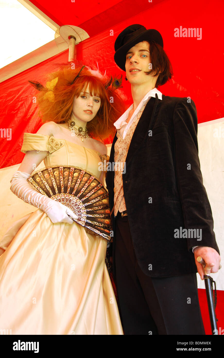 Fantastic Couple posiert auf 2009 Fantasy Fair Haarzuilens Niederlande Europe Stockfoto