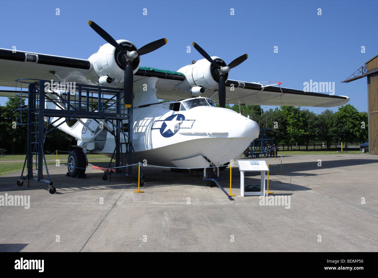 Die konsolidierte catalina Wasserflugzeug, derzeit in der ständigen Ausstellung im Imperial War Museum, Duxford, England. Stockfoto