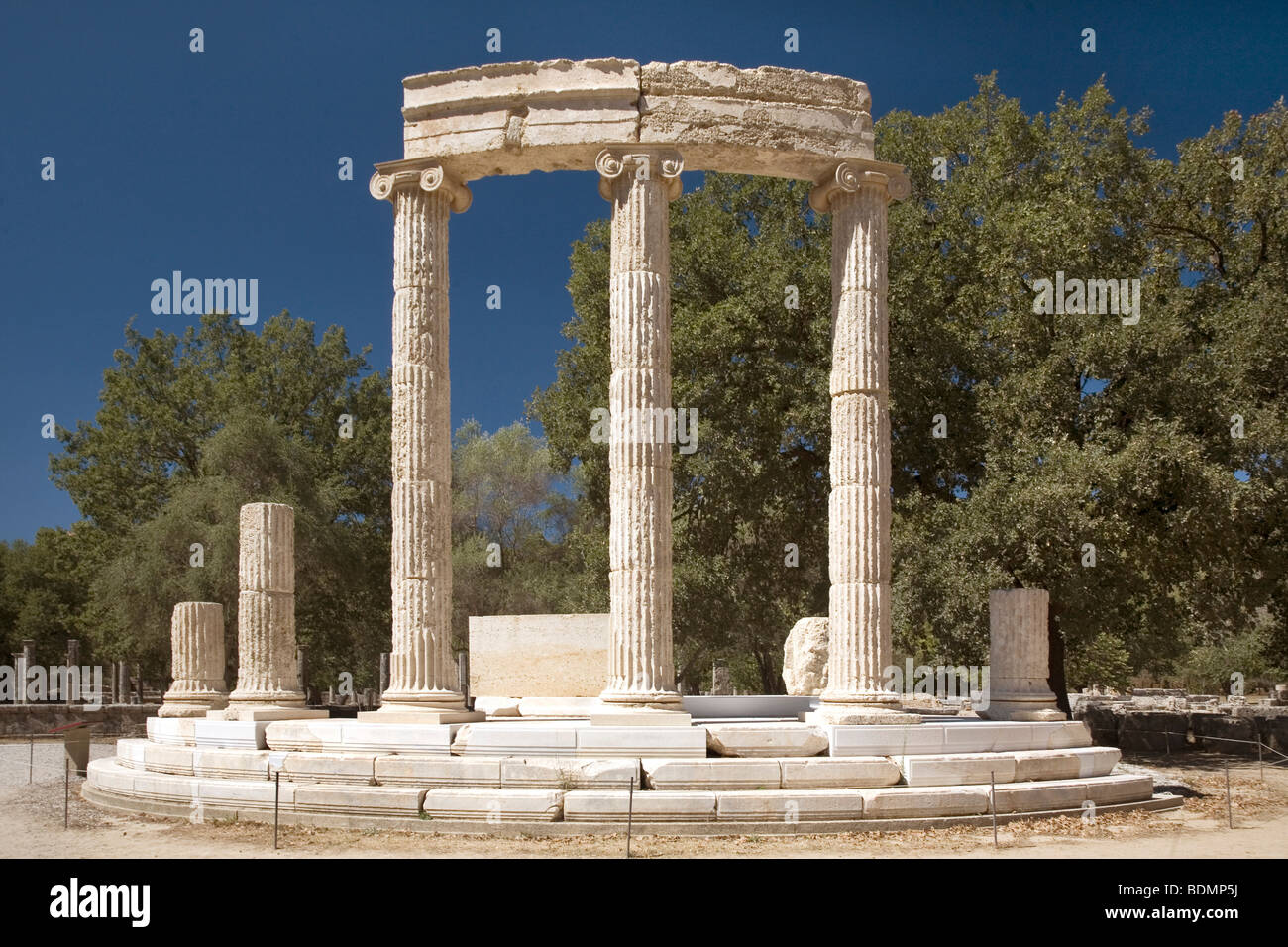 Olympia, Philippeion, Rundbau, Ende 4. Jhd. v. Chr. Stockfoto