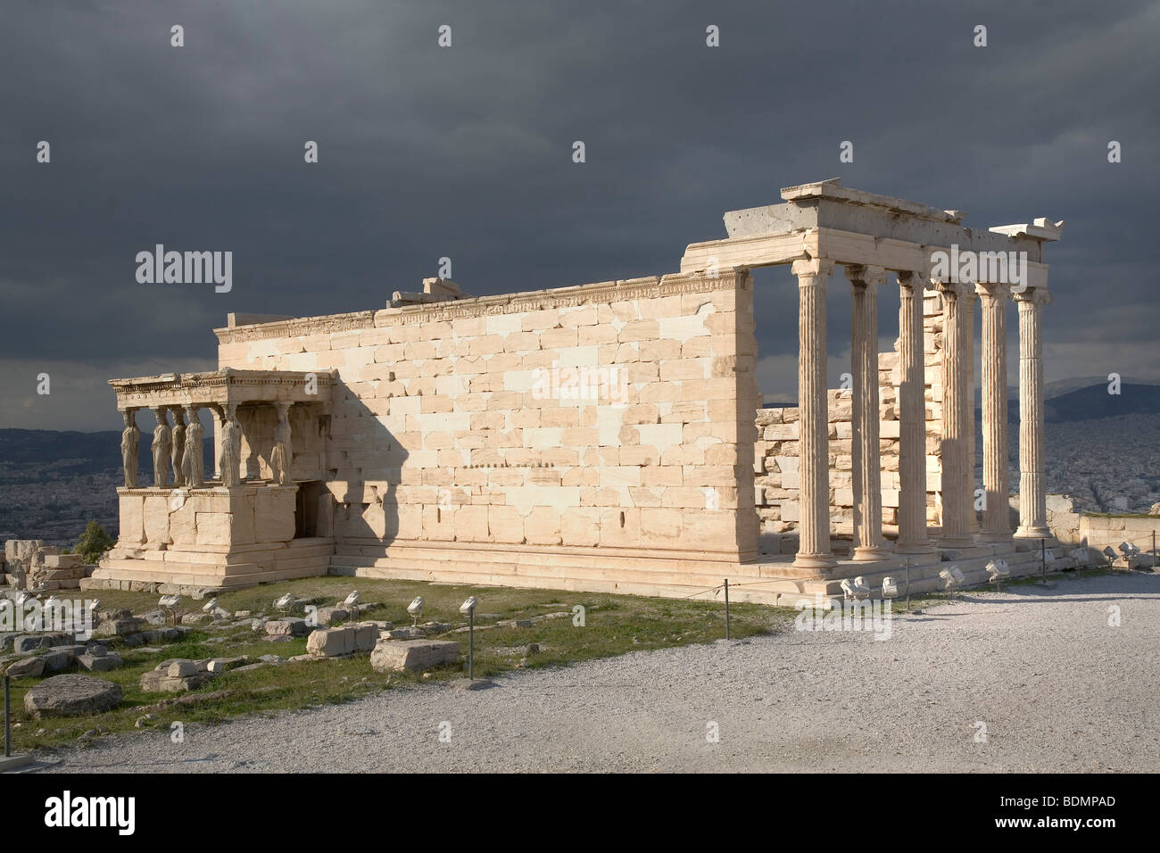 Athen, Akropolis, Erechtheion Mit der Korenhalle Stockfoto