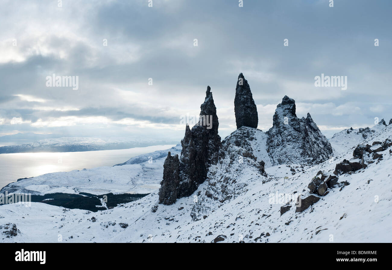 Old Man of Storr Storr Felsen, Isle Of Skye, innere Hebriden, Schottland, UK Stockfoto