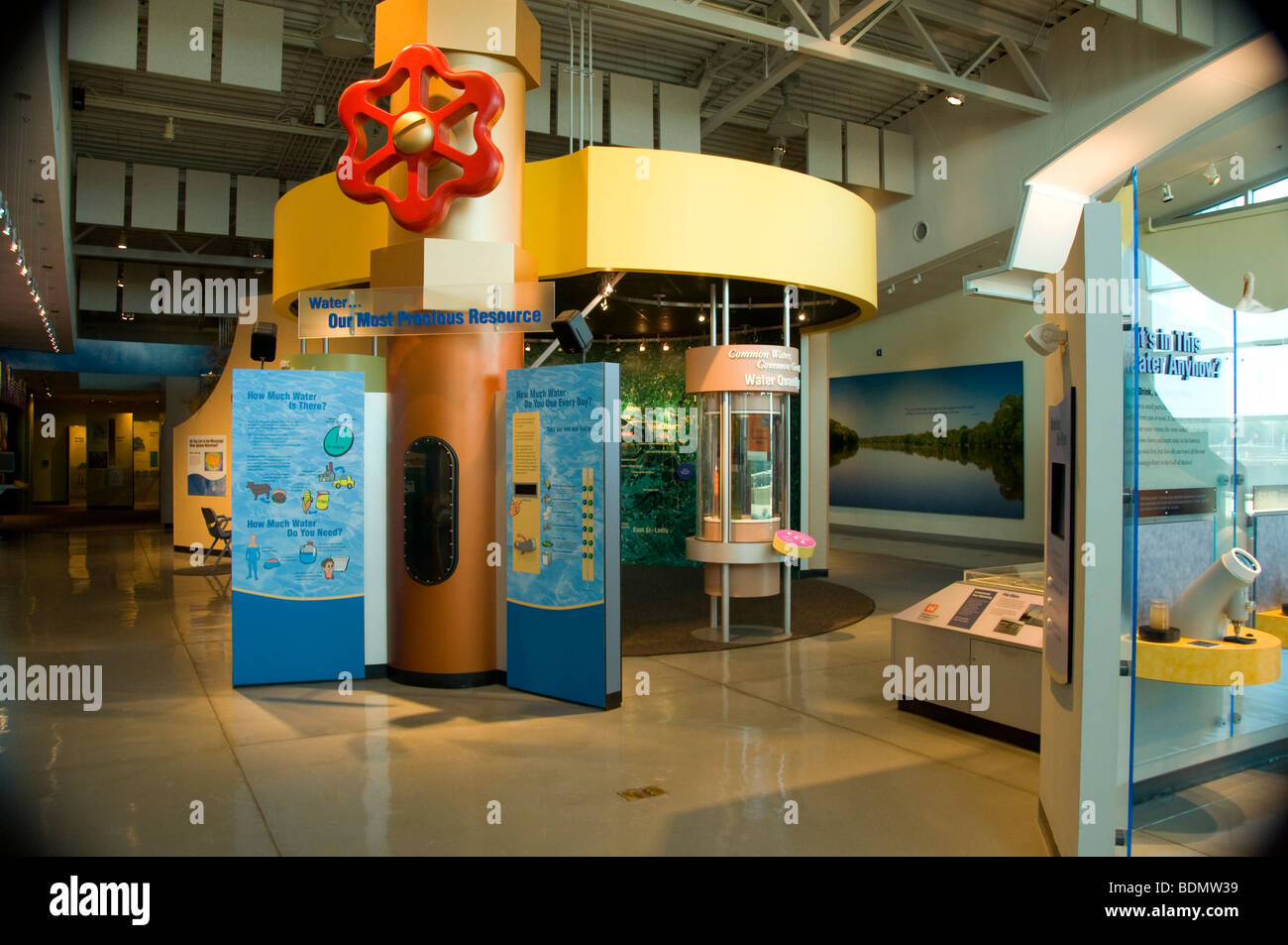 Ausstellung auf der großen Flüsse Nationalmuseum auf der Sitzung der großen Flüsse National Scenic Byways in Alton, Illinois Stockfoto