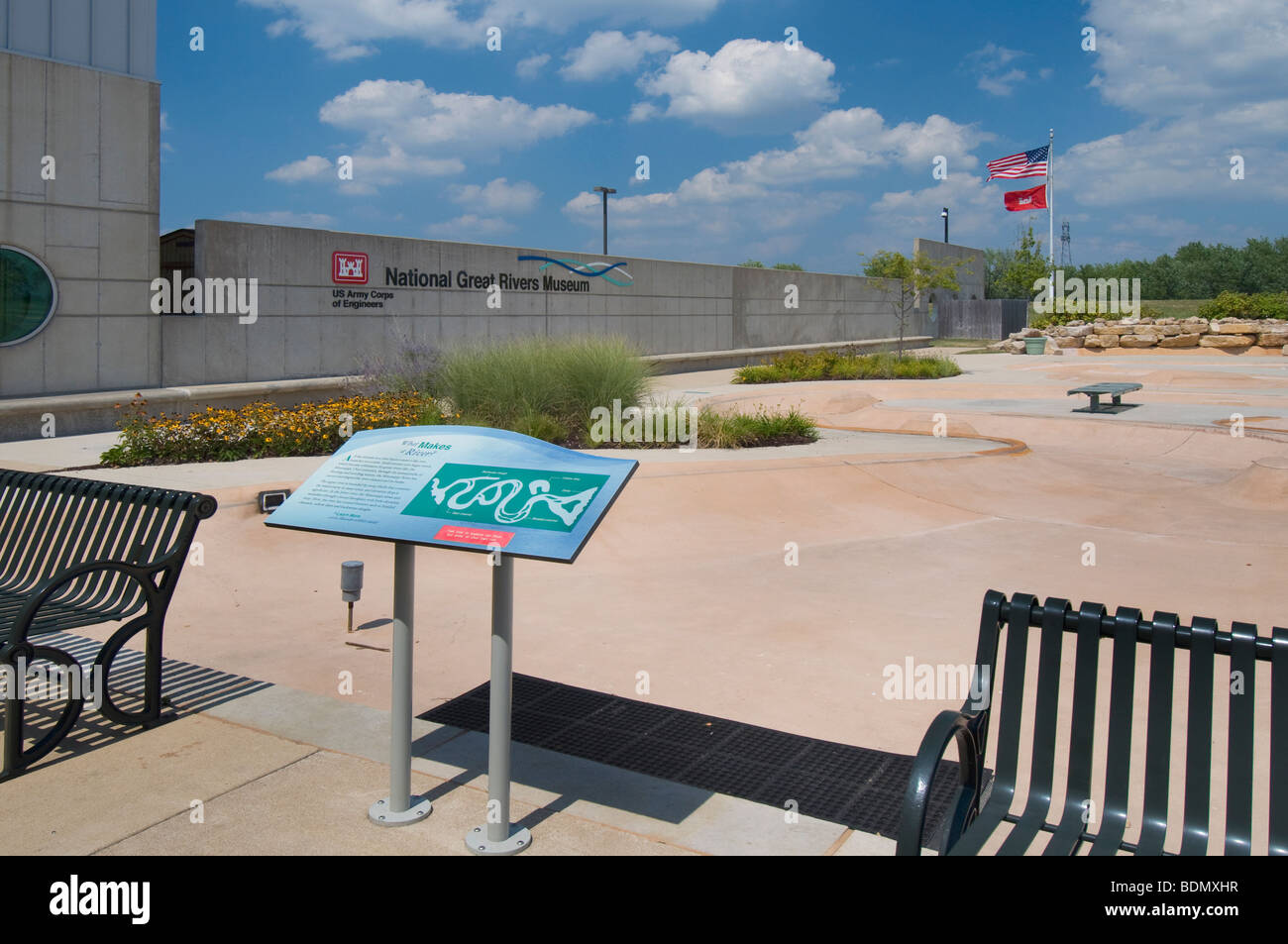 Das Nationalmuseum große Flüsse auf der Sitzung der großen Flüsse National Scenic Byways in Alton, Illinois Stockfoto