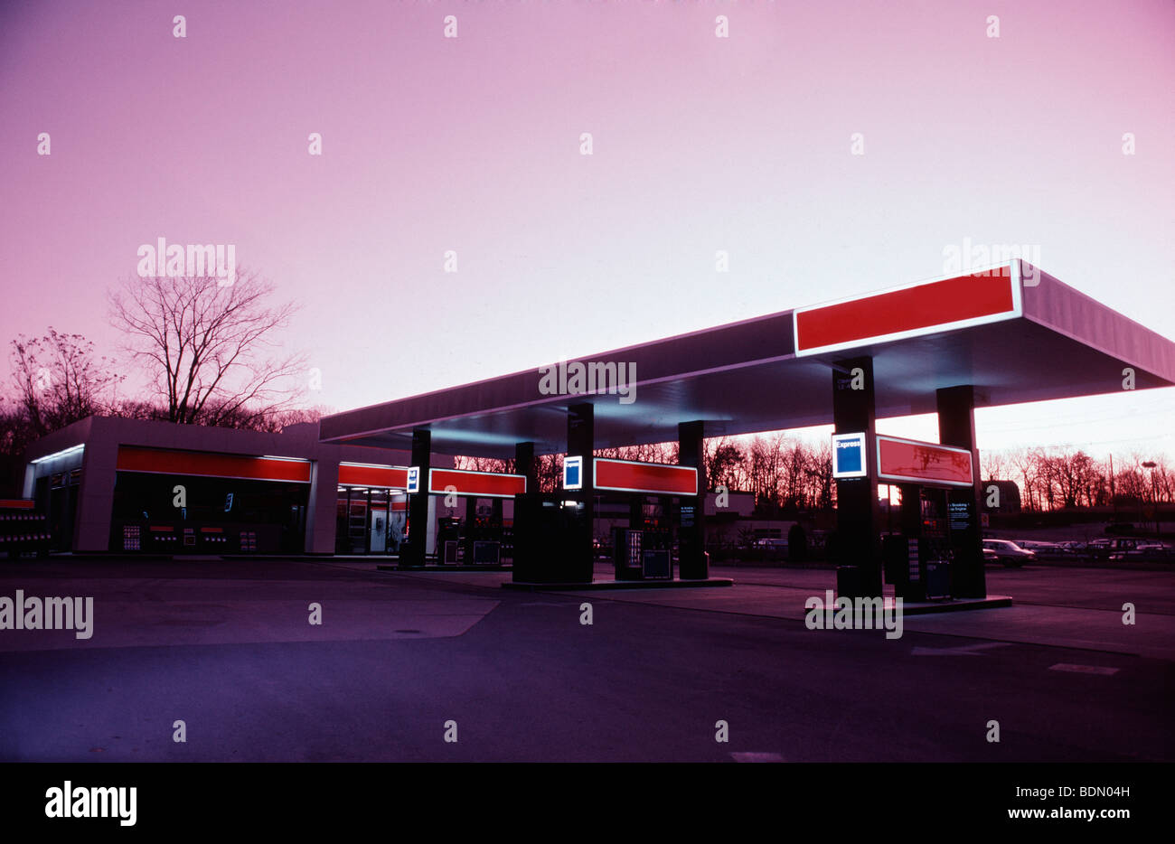 Tankstelle in central New Jersey Stockfoto