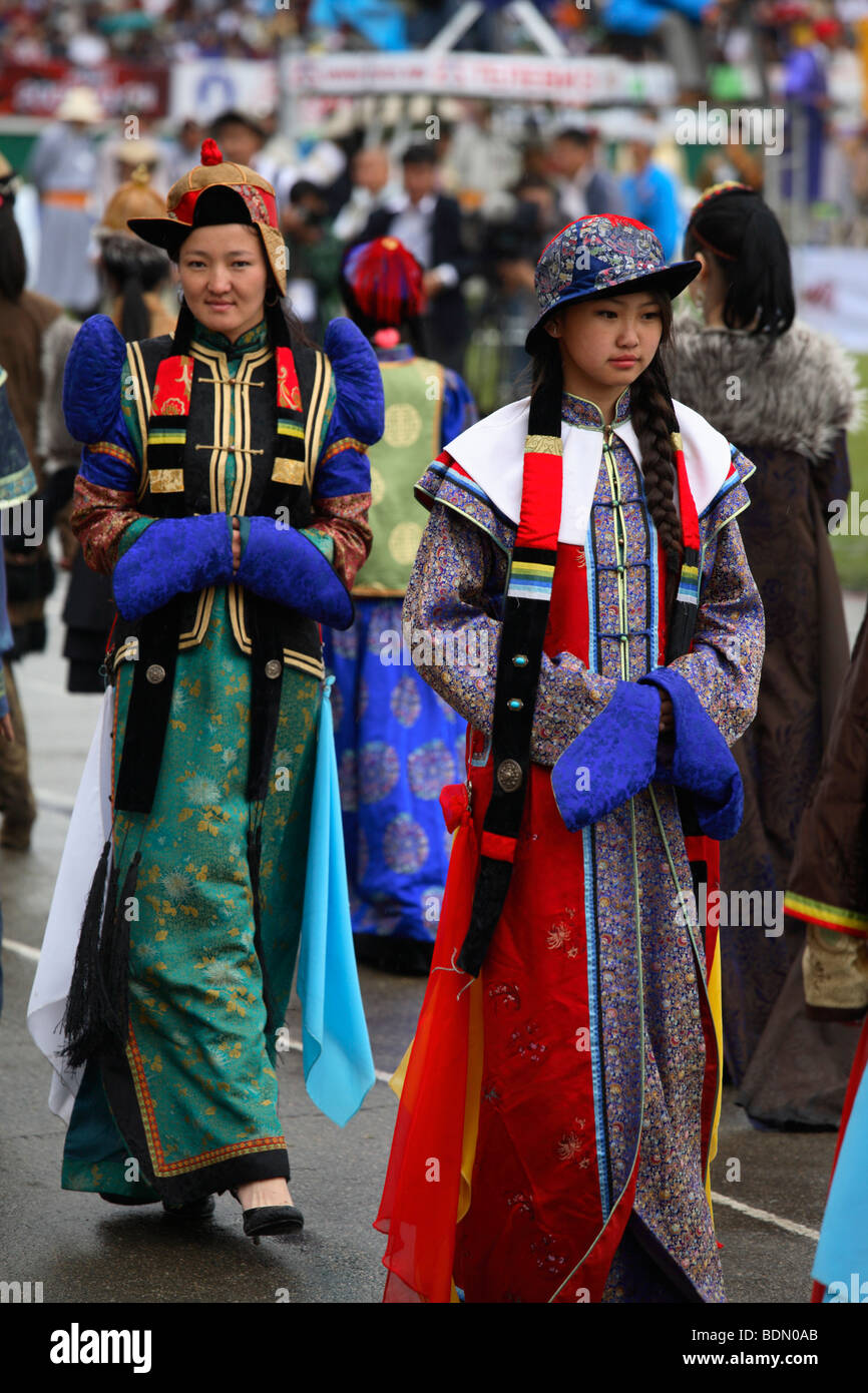 Eröffnungsfeier am Naadam-fest, Ulaanbaatar, Mongolei Stockfoto