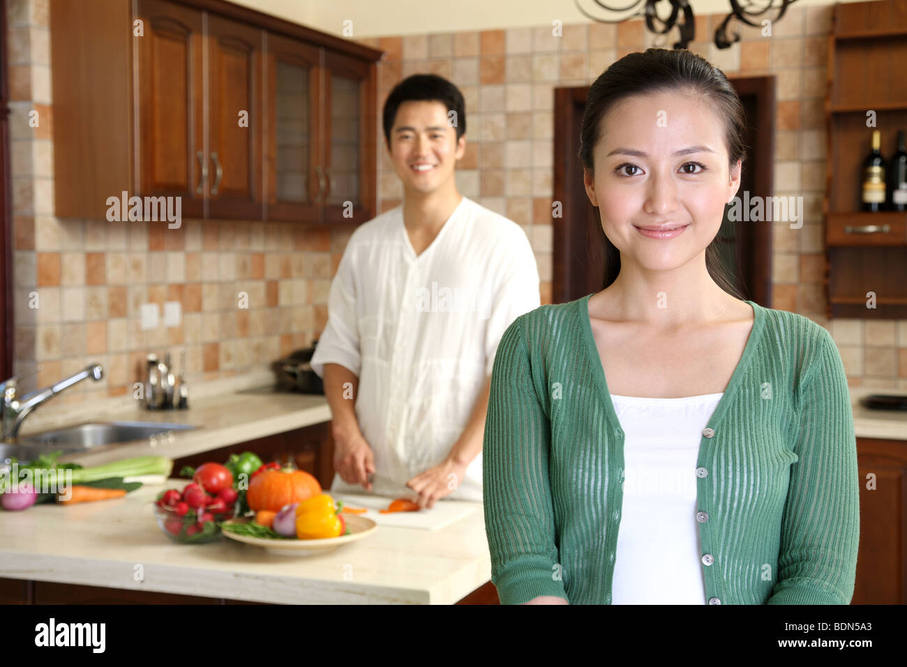 Orientalische Familienleben, China Stockfoto