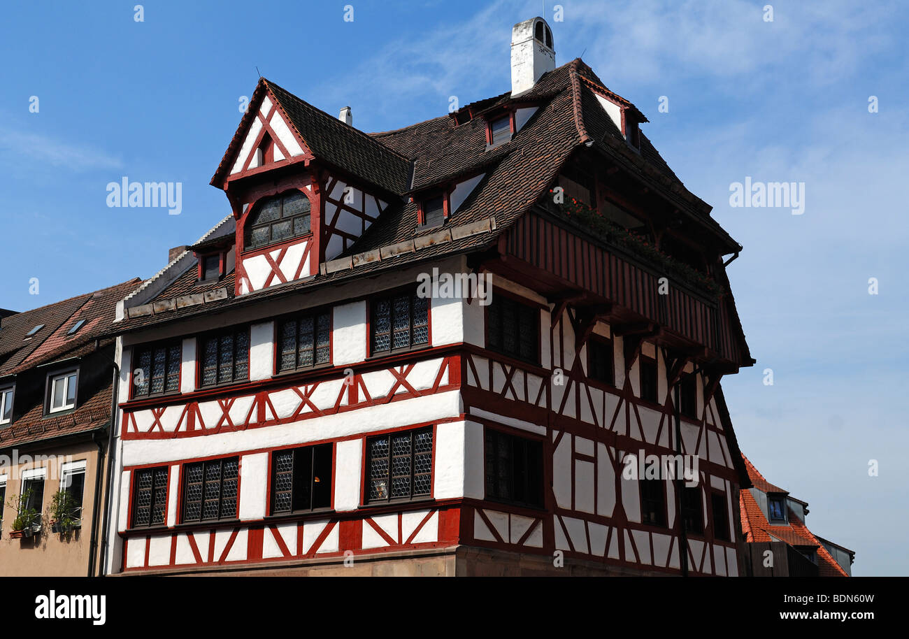 Albrecht-Dürer-Haus, Nürnberg, Middle Franconia, Bayern, Deutschland, Europa Stockfoto