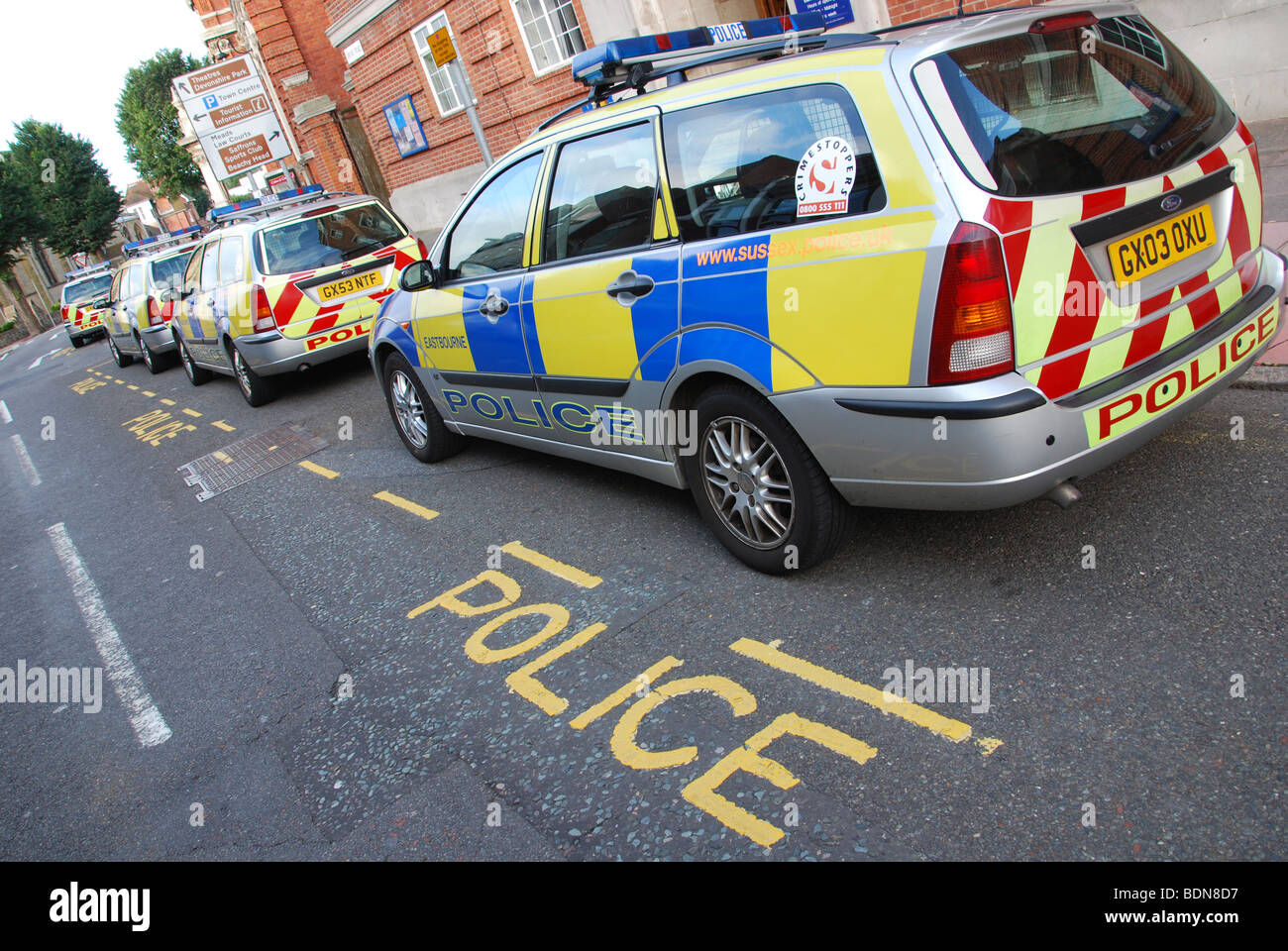 Eatsbourne Polizeiamt East Sussex Großbritannien Stockfoto