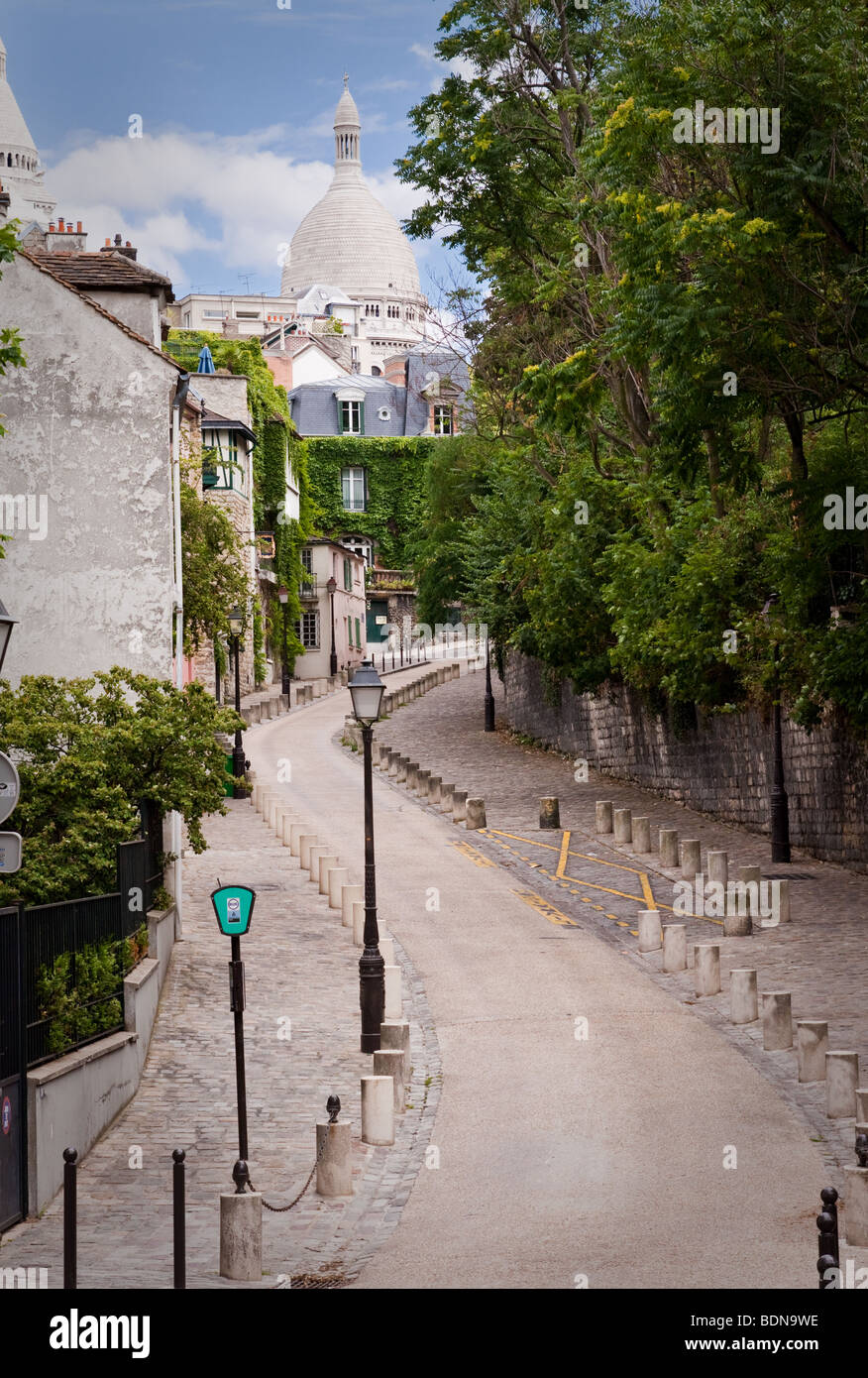 Montmartre und der Basilique du Sacré coeur Stockfoto