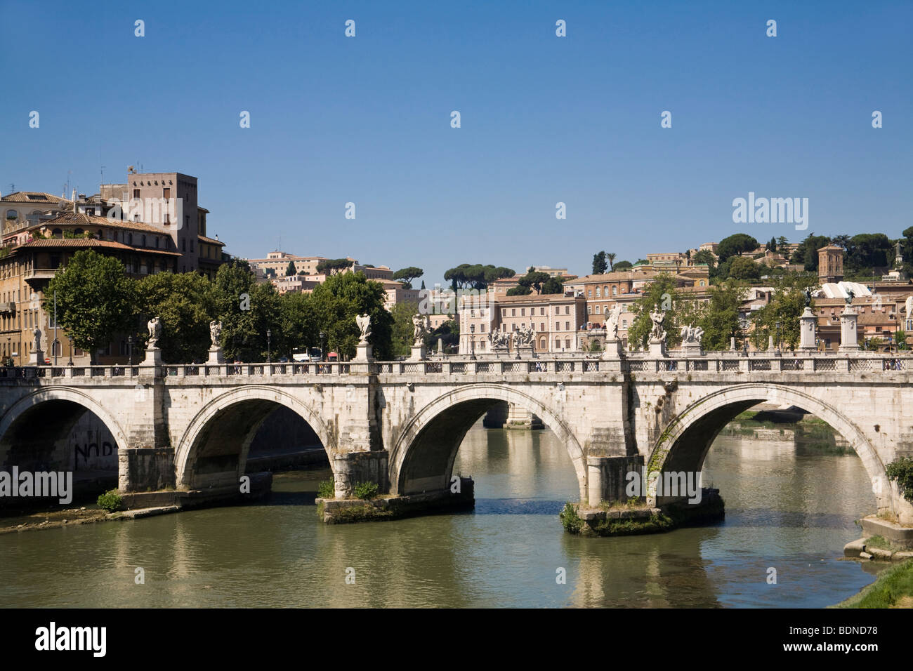 Ponte Sant ' Angelo, Aelian Brücke, Rom, Latium, Italien, Europa Stockfoto