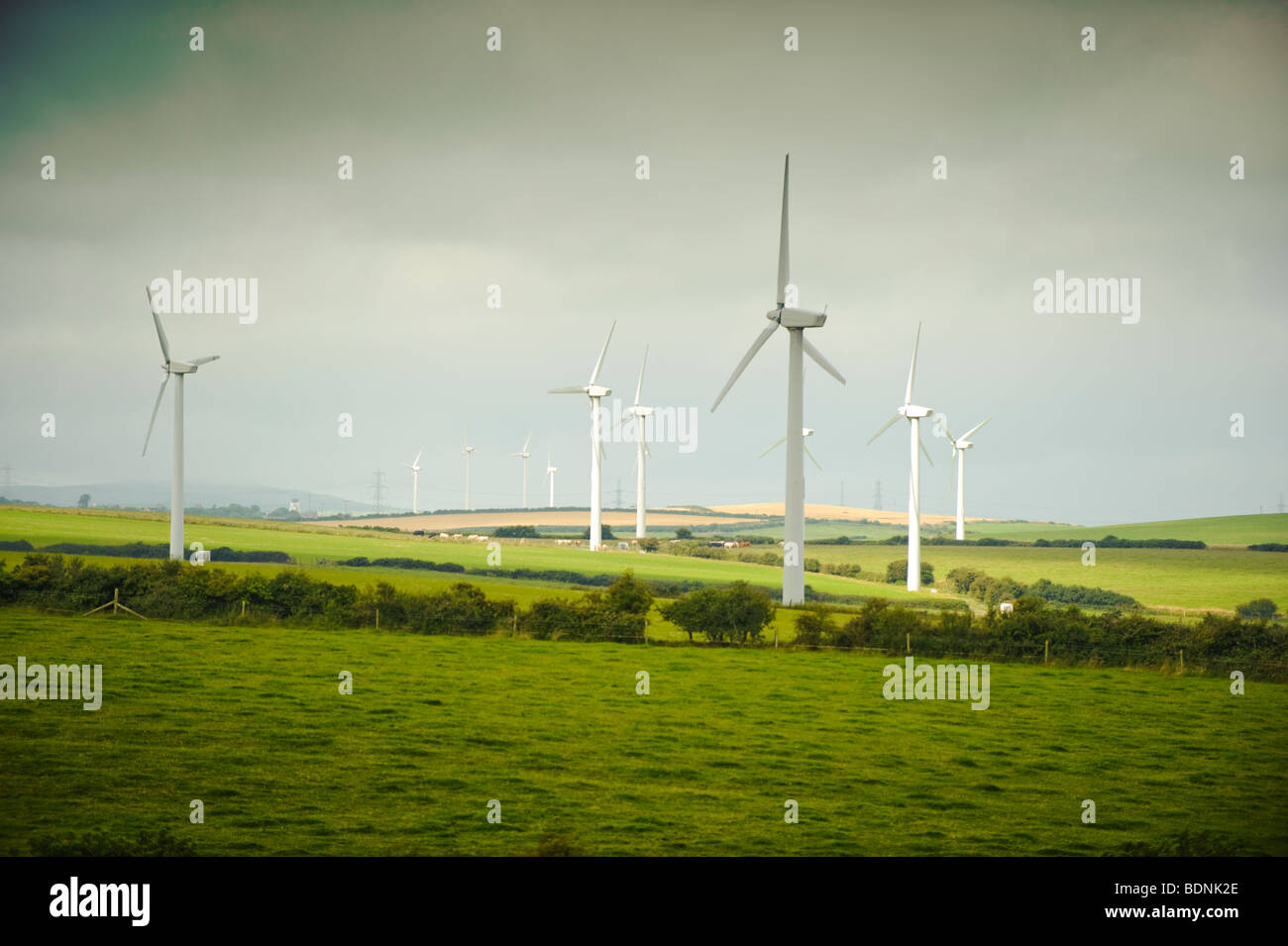 Windpark, Anglesey North Wales UK Stockfoto