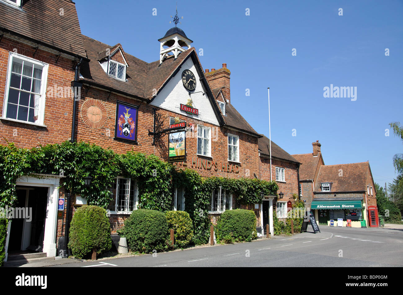 Die Hirschkuh head Pub, Wasing Lane, Aldermaston, Berkshire, England, Vereinigtes Königreich Stockfoto