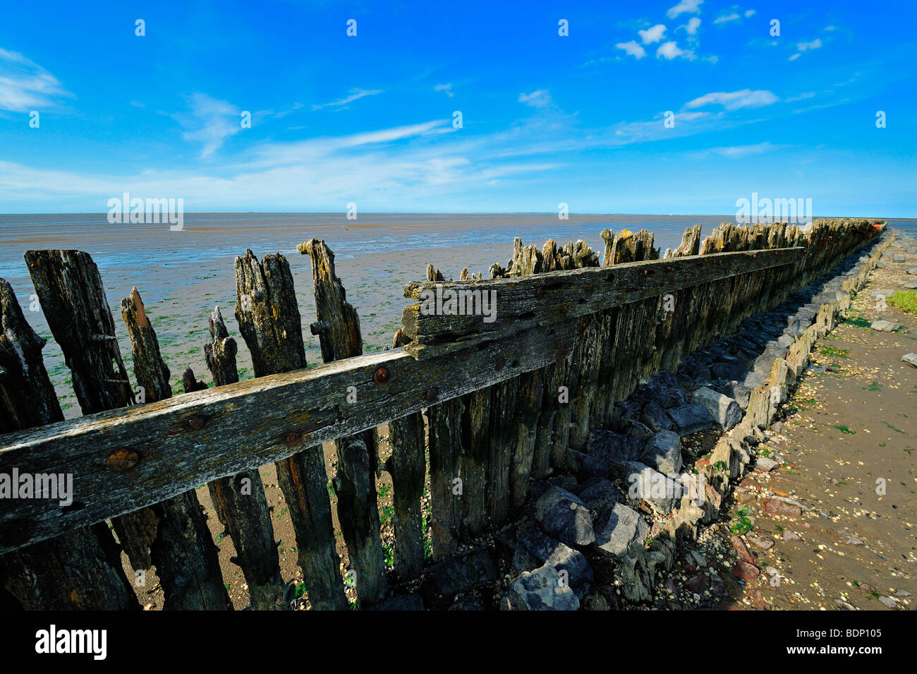 Das Wattenmeer in Moddergat, Niederlande Stockfoto