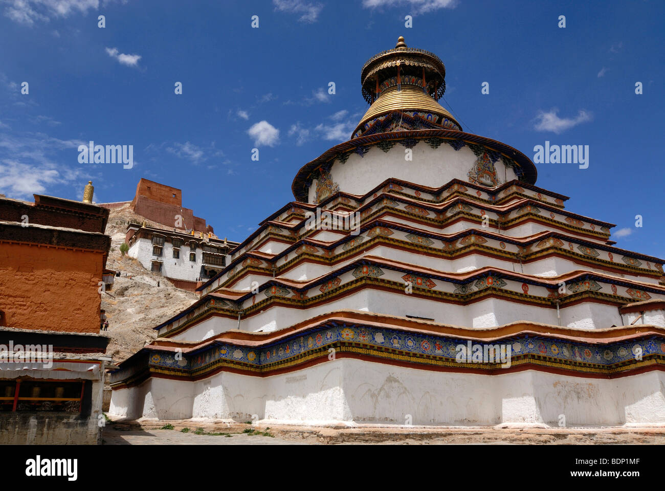 Gyantse Kumbum, begehbaren Mandala und Pelkor Choede Kloster in Gyantse, Tibet, China, Asien Stockfoto