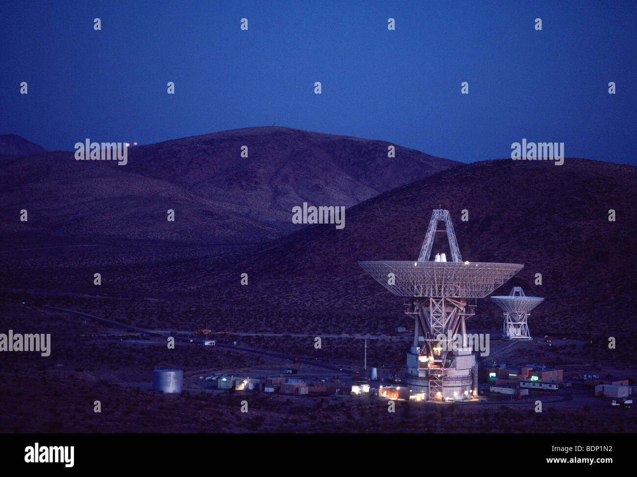 Deep Space Network, betrieben vom NASA Jet Propulsion Laboratory, Mojave-Wüste Stockfoto