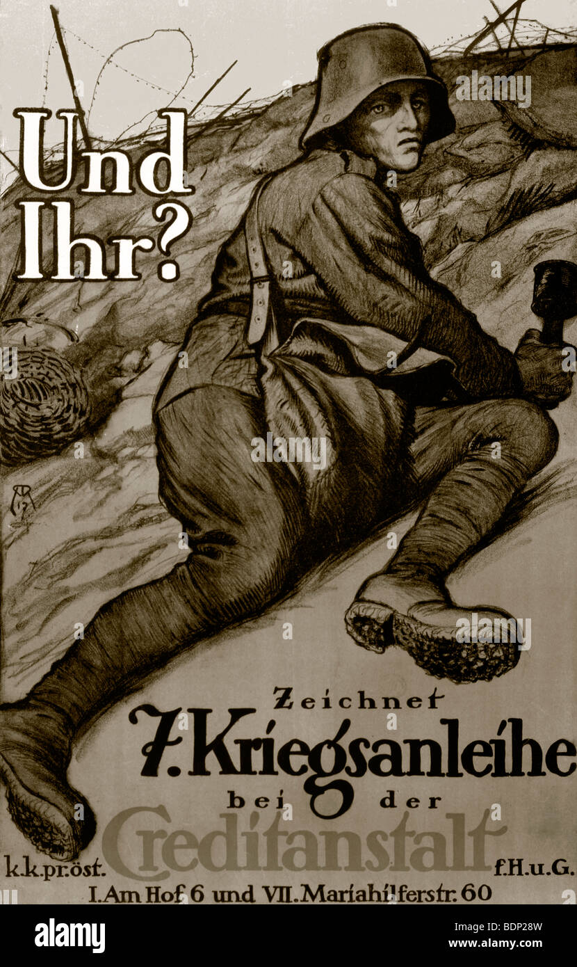 Und du? Deutschland World War I Plakat fordert Bürger zum 7. Kriegsanleihe abonnieren Stockfoto