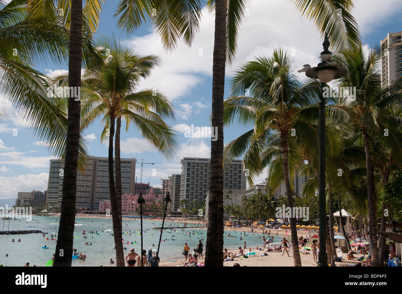 Waikiki Beach, Honolulu, Oahu, Hawaii Stockfoto