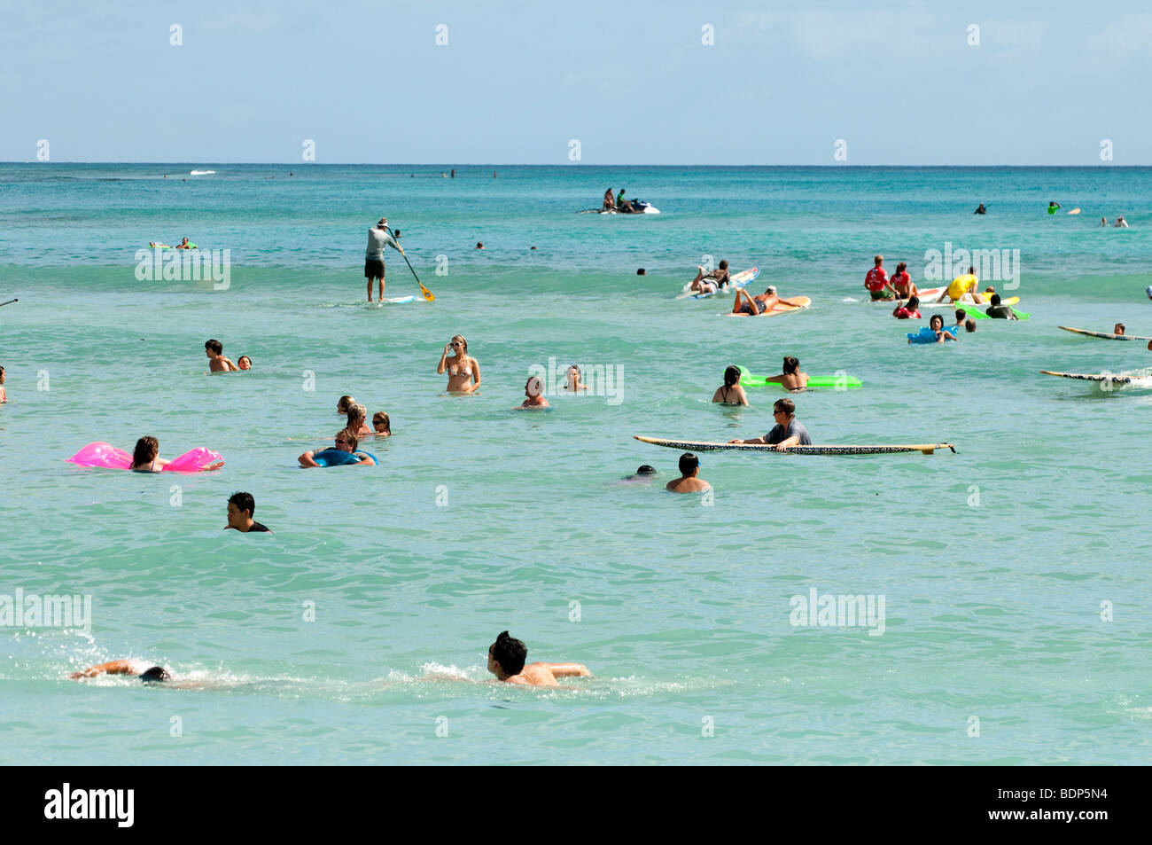 Waikiki Beach, Honolulu, Oahu, Hawaii Stockfoto