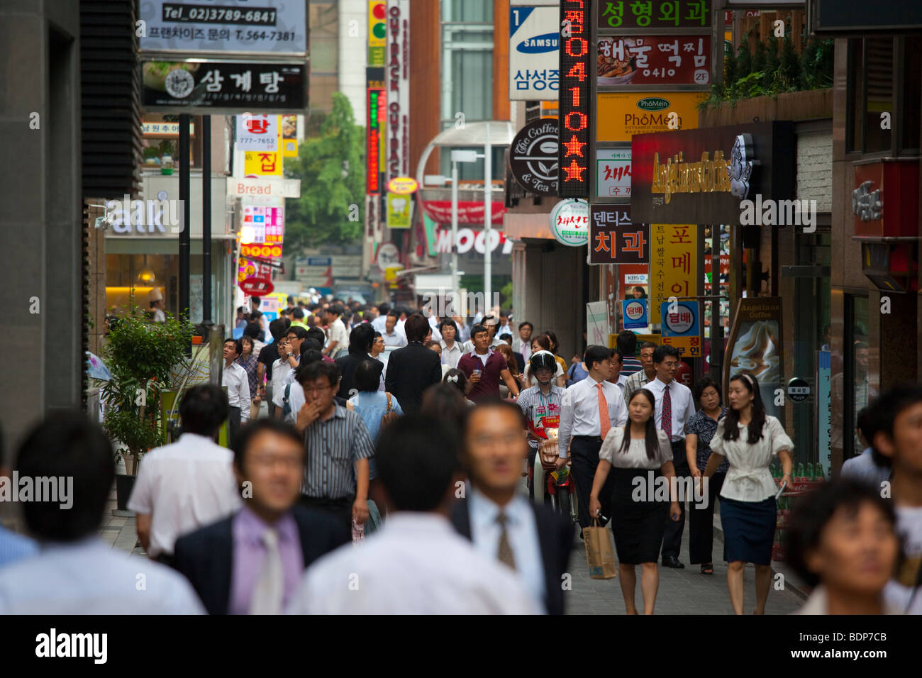 Myeongdong Markt in Seoul Südkorea Stockfoto